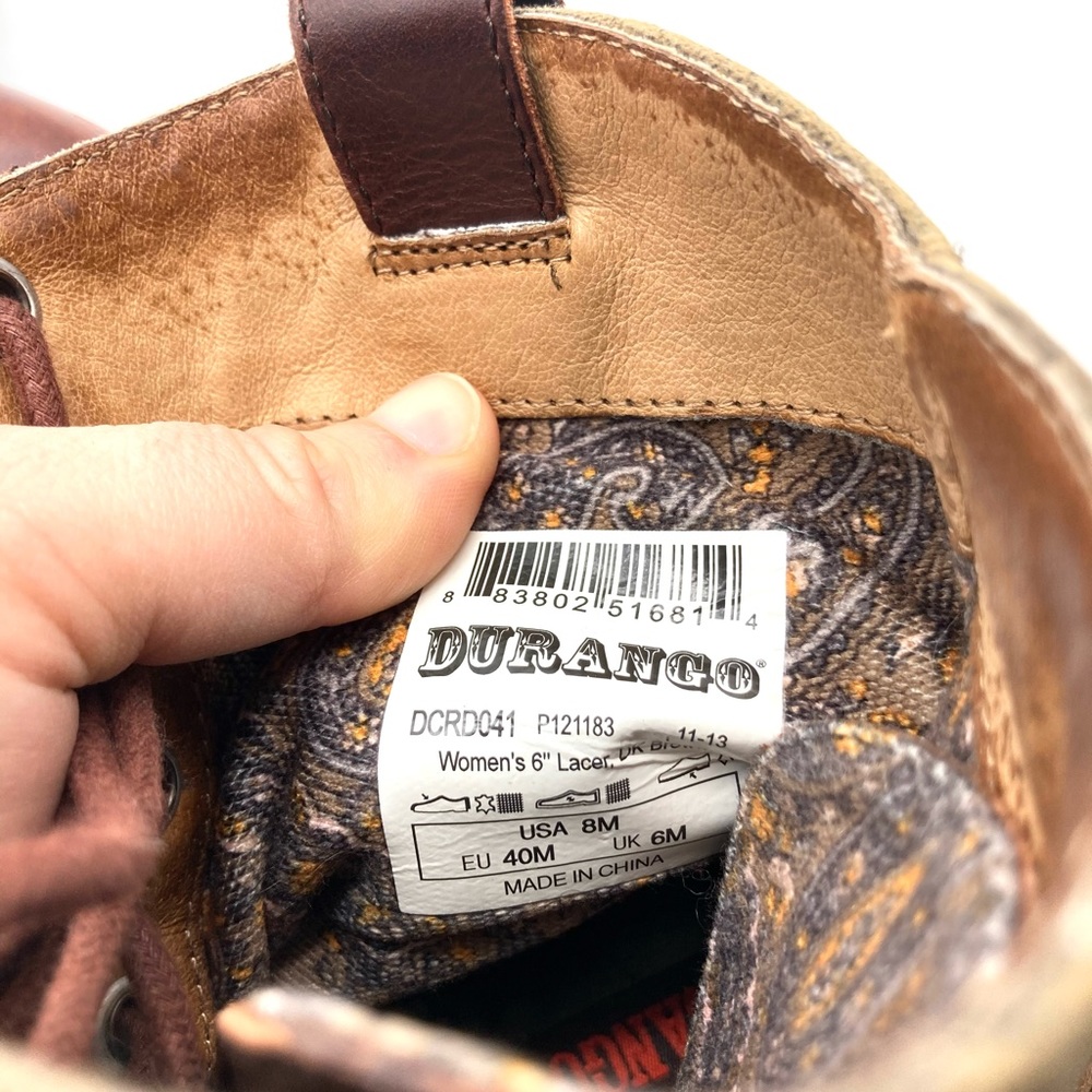 Durango World Traveler Vintage Combat Boots - Picture 13 of 15